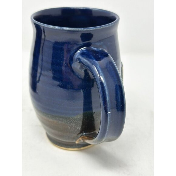 STUDIO POTTERY ANGELA GRAHAM SIGNED Set of 2 HIS & HERS Ceramic Mugs Handmade - Picture 10 of 10